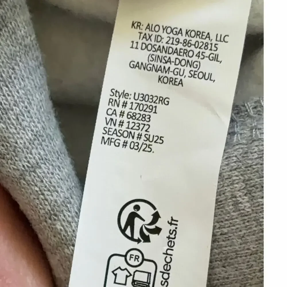Alo Yoga Accolade Hoodie Sweatpants Set Athletic Heather Grey Large NWT